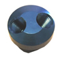 ROUND ALUM MANIFOLD 1/4" NPT Inlet x (2) 1/4" NPT Outlets