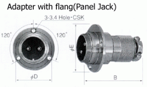 Adapter with Flange S Type with Male Contact