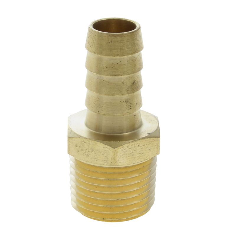 X5 5-Pack <201A-8B Hose Barb for 1/2" ID Hose X 1/4" Male NPT Hex Brass Fuel 