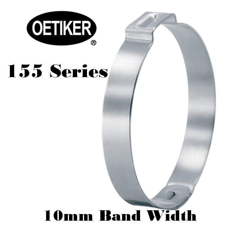 Clamp ID Range 30 mm One Ear Closed Pack of 250 Oetiker 15500020 Stainless Steel Hose Clamp with Mechanical Interlock - 33.1 mm Open