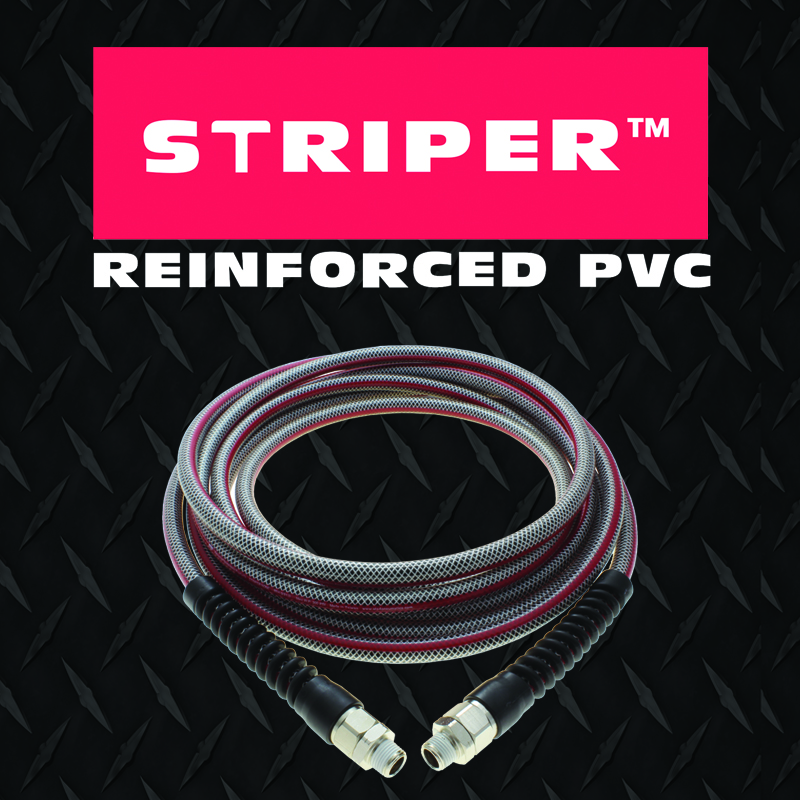 Striper reinforced pvc-rubber reinforced hose