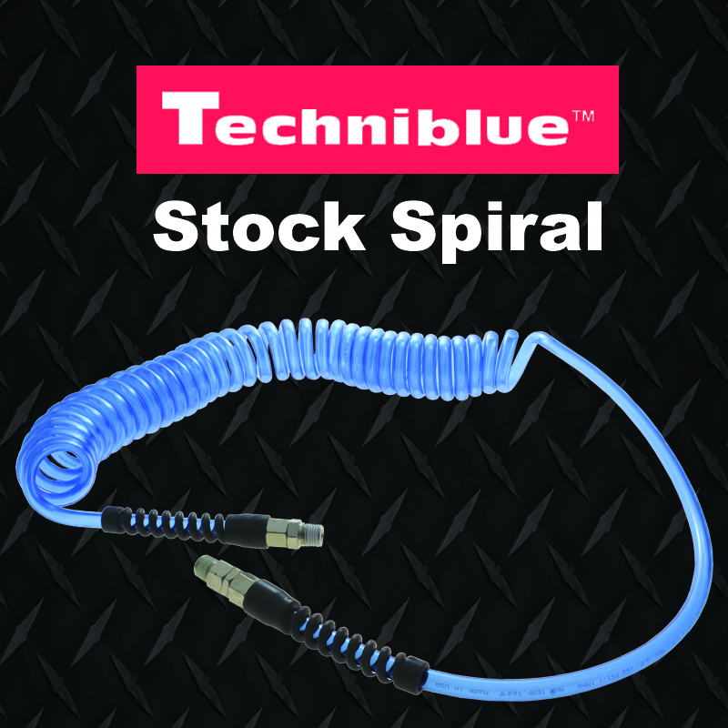 Techniblue spiral recoil hose stock polyurethane