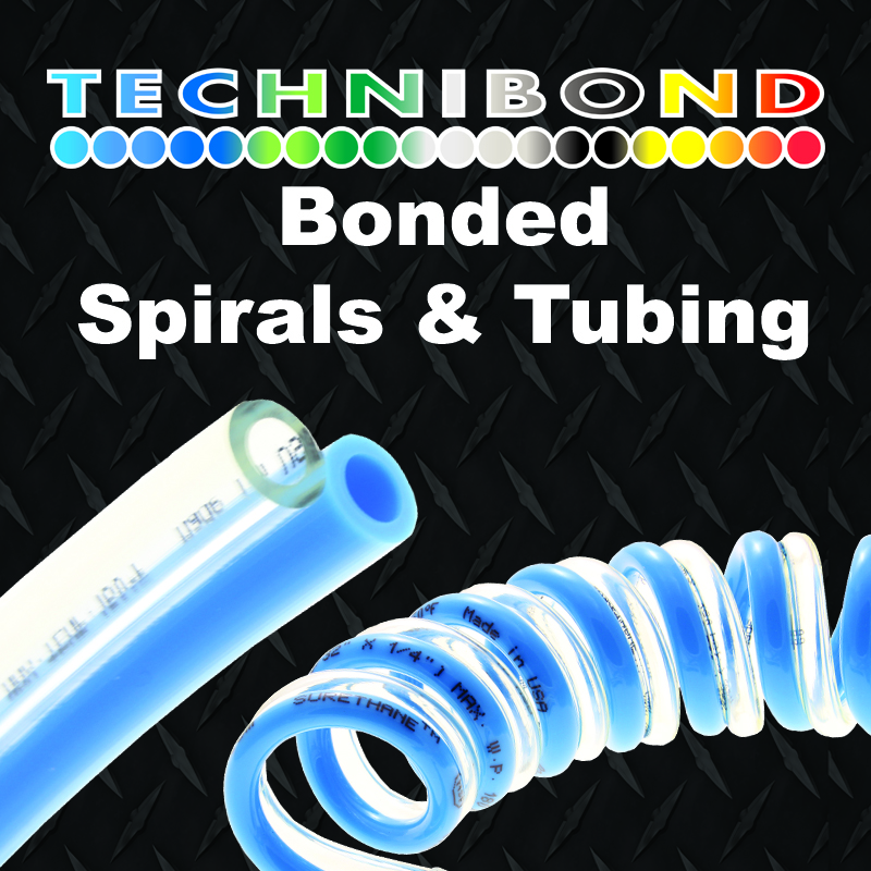 Technibond custom bonded straight and spiral pneumatic tubing
