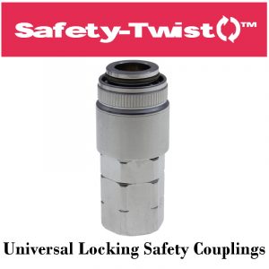 Safety-Twist Locking Universal Safety Coupling