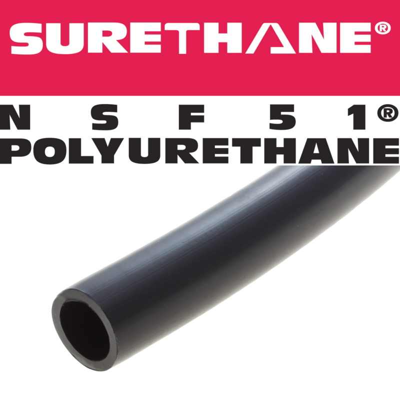 25 Meters Length ATP Surethane Polyurethane Metric Plastic Tubing Black 6.5 mm ID x 10 mm OD 