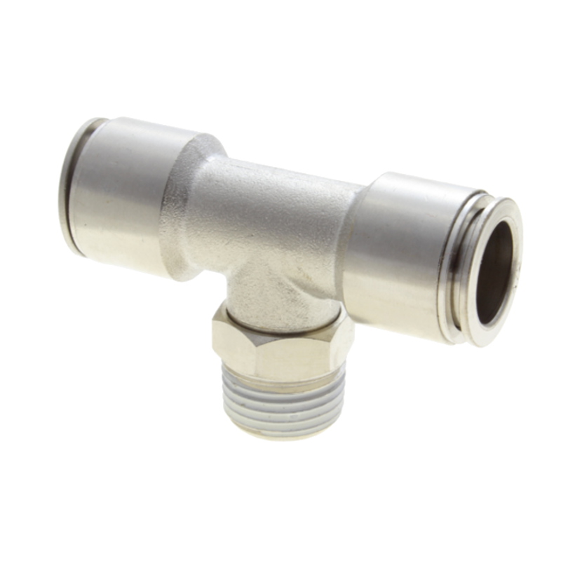 1/4 Bsp male centre Tee x 8mm Compression Fitting Tee for Air or Fluids 